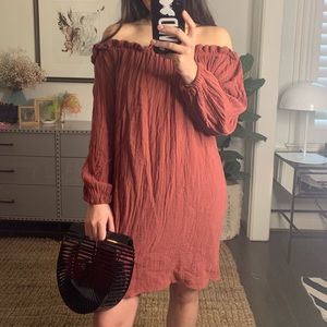 jens pirate booty rust colored cotton dress